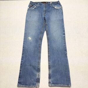 Ariat M4 FR Relaxed Boot Cut Jeans Flame Resistant Denim Blue Mens 34x36